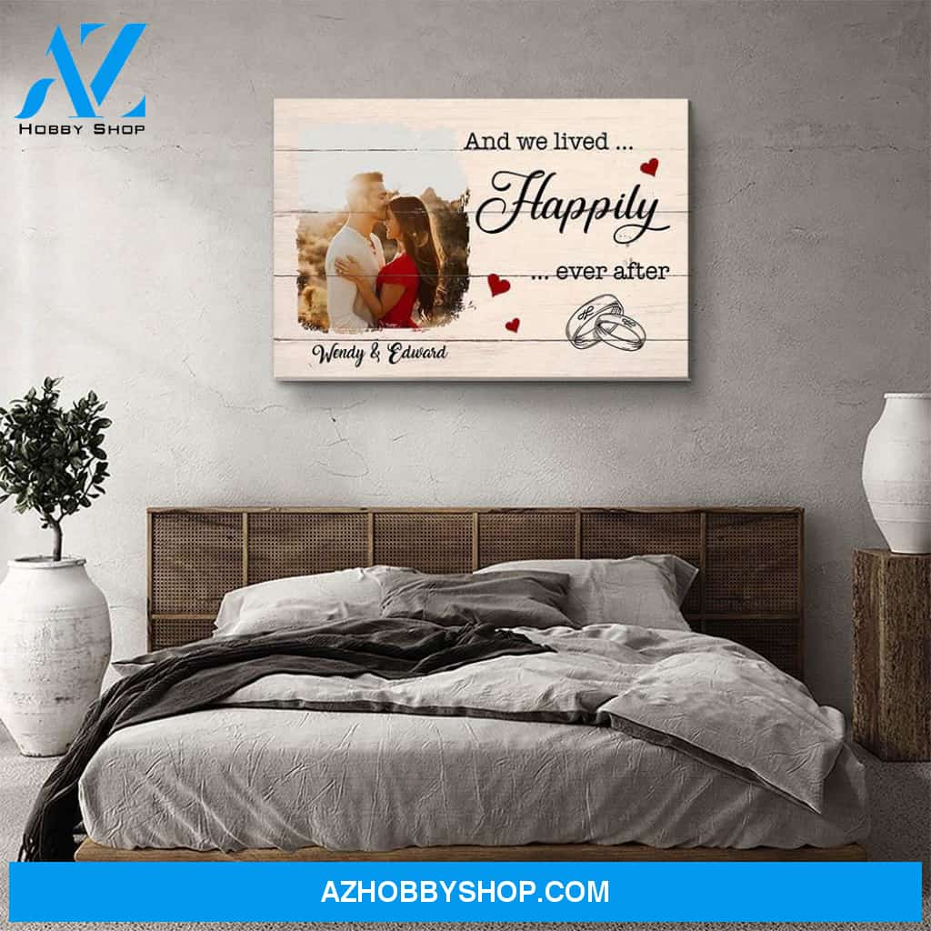 And We Lived Happily Ever After - Personalized Custom Photo Canvas