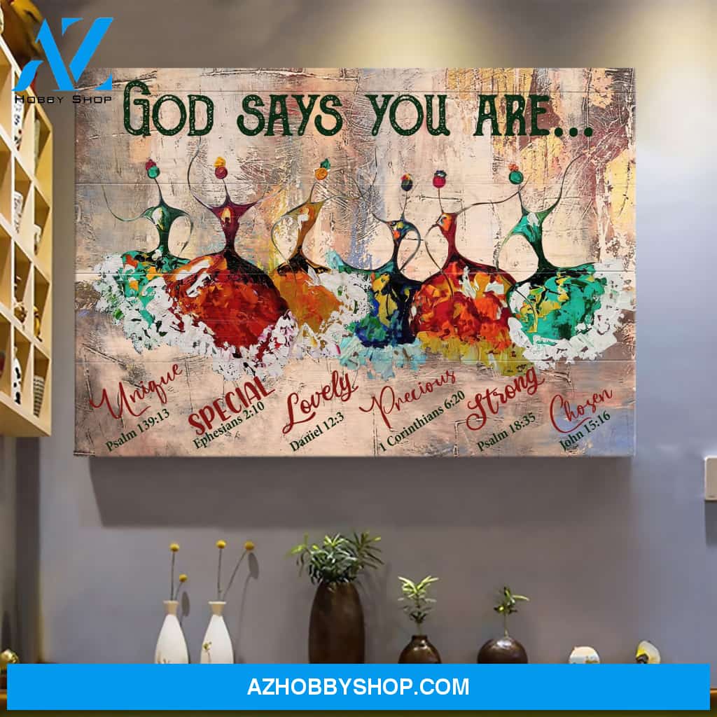 Ballet - God says you are Jesus Landscape Canvas Prints - Wall Art