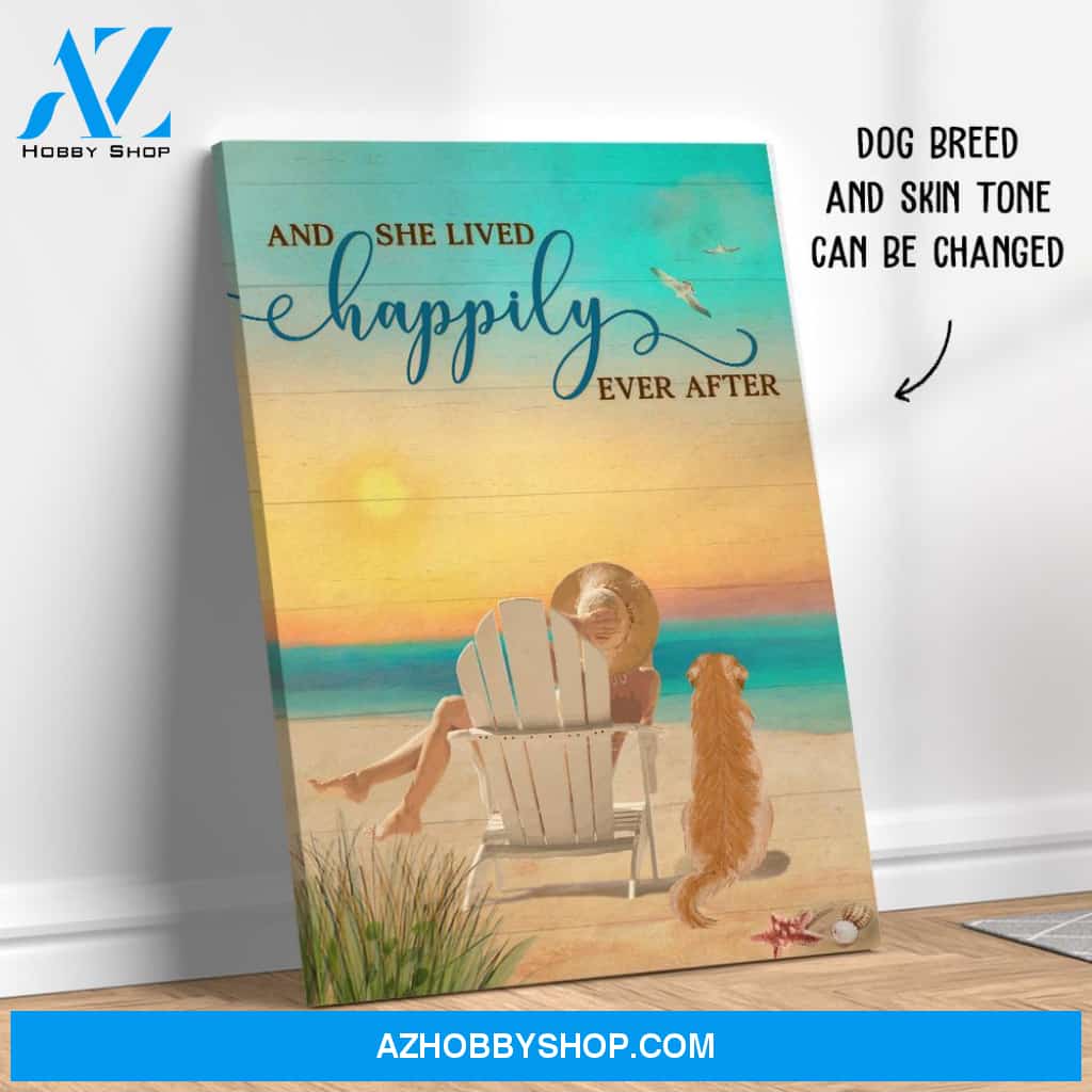 Beach Happily - Personalized Custom Matte Canvas