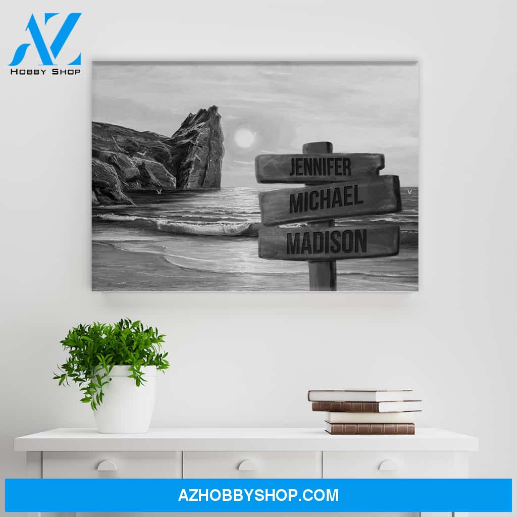 Beach Oil Painting Multi-Names Premium Canvas 2