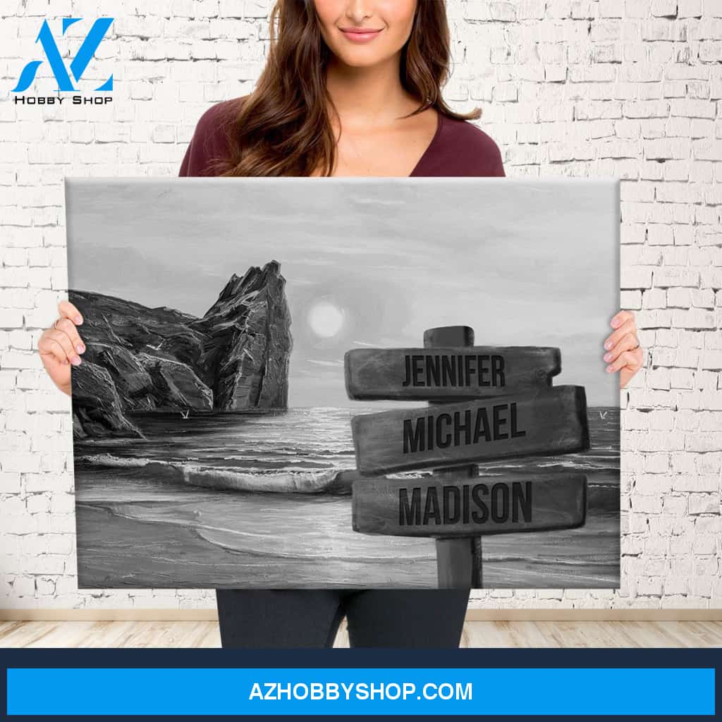 Beach Oil Painting Multi-Names Premium Canvas 2