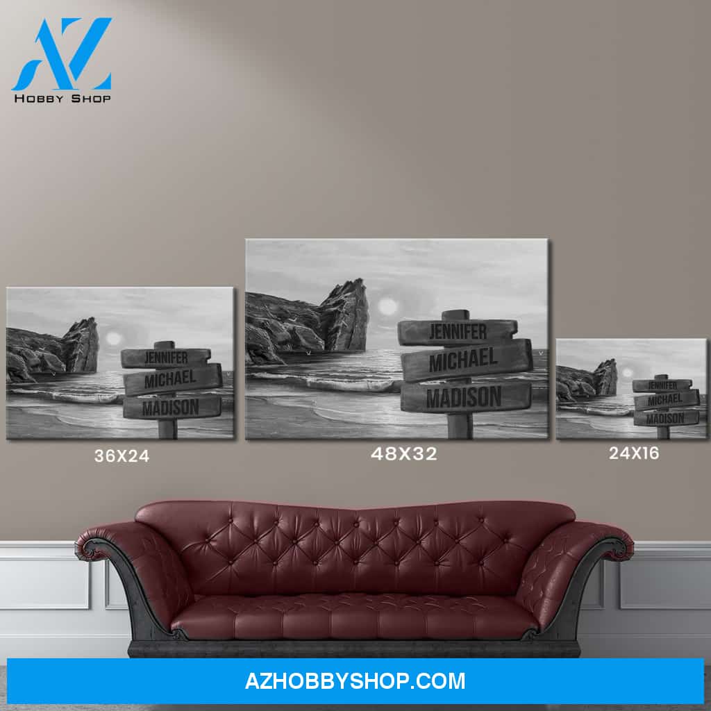 Beach Oil Painting Multi-Names Premium Canvas 2