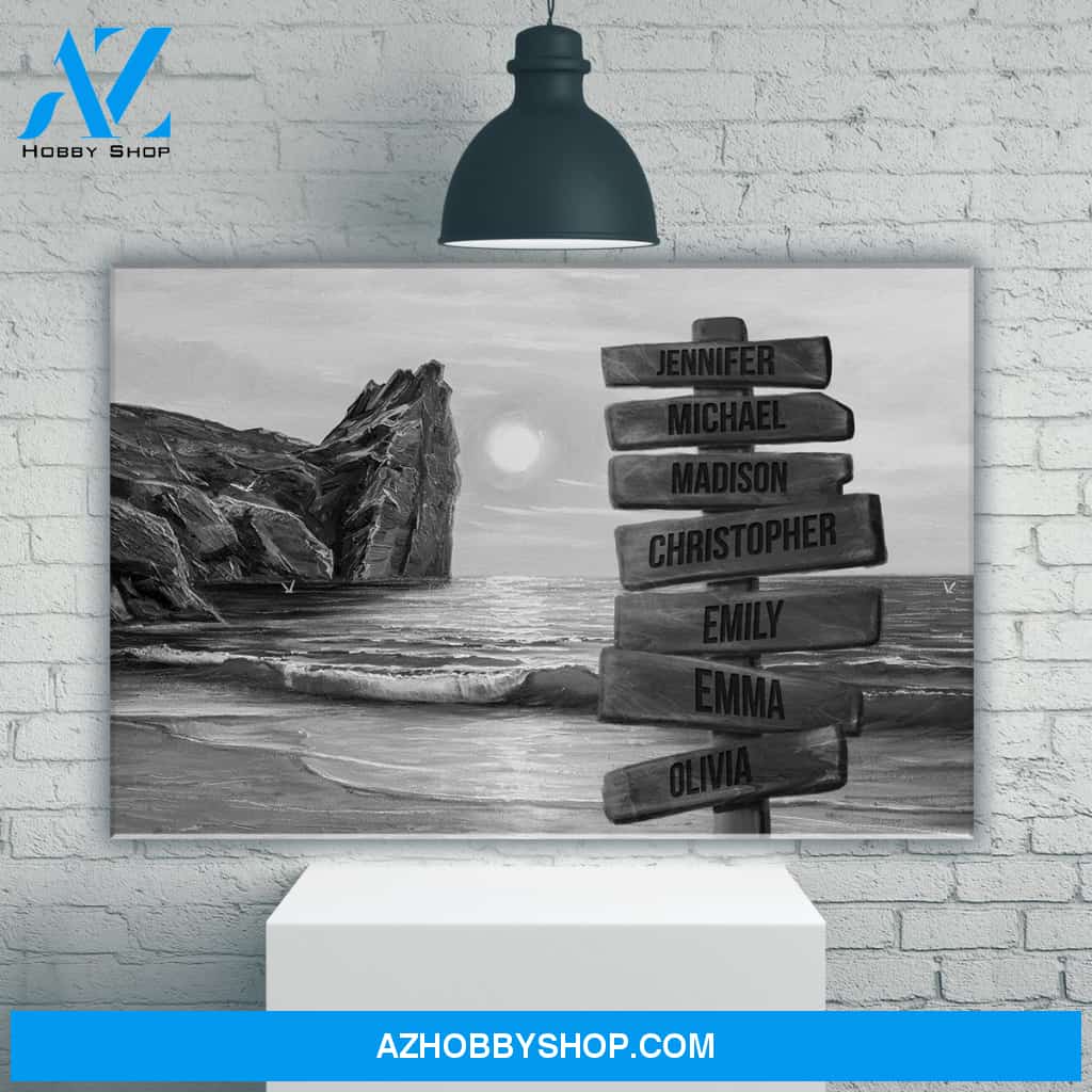 Beach Oil Painting Multi-Names Premium Canvas 2