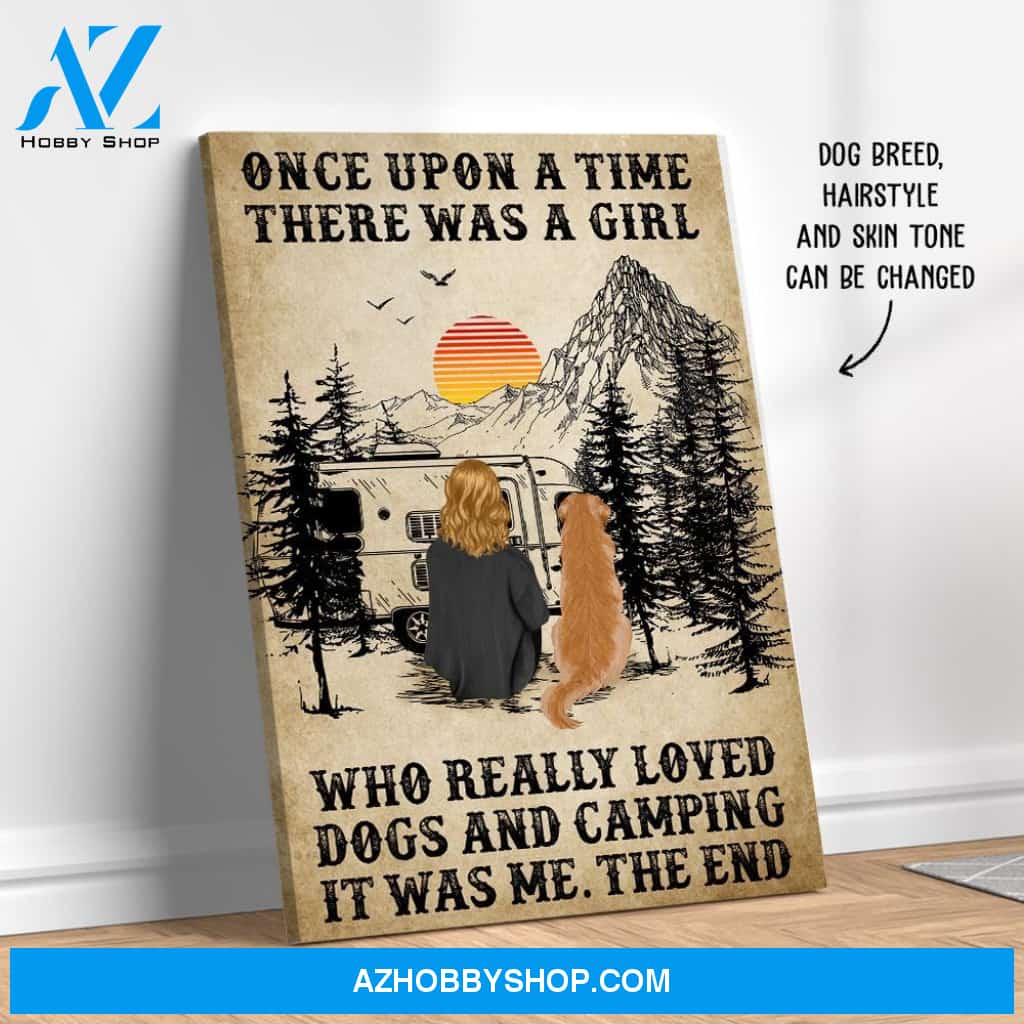 Camping And Dog - Personalized Custom Matte Canvas