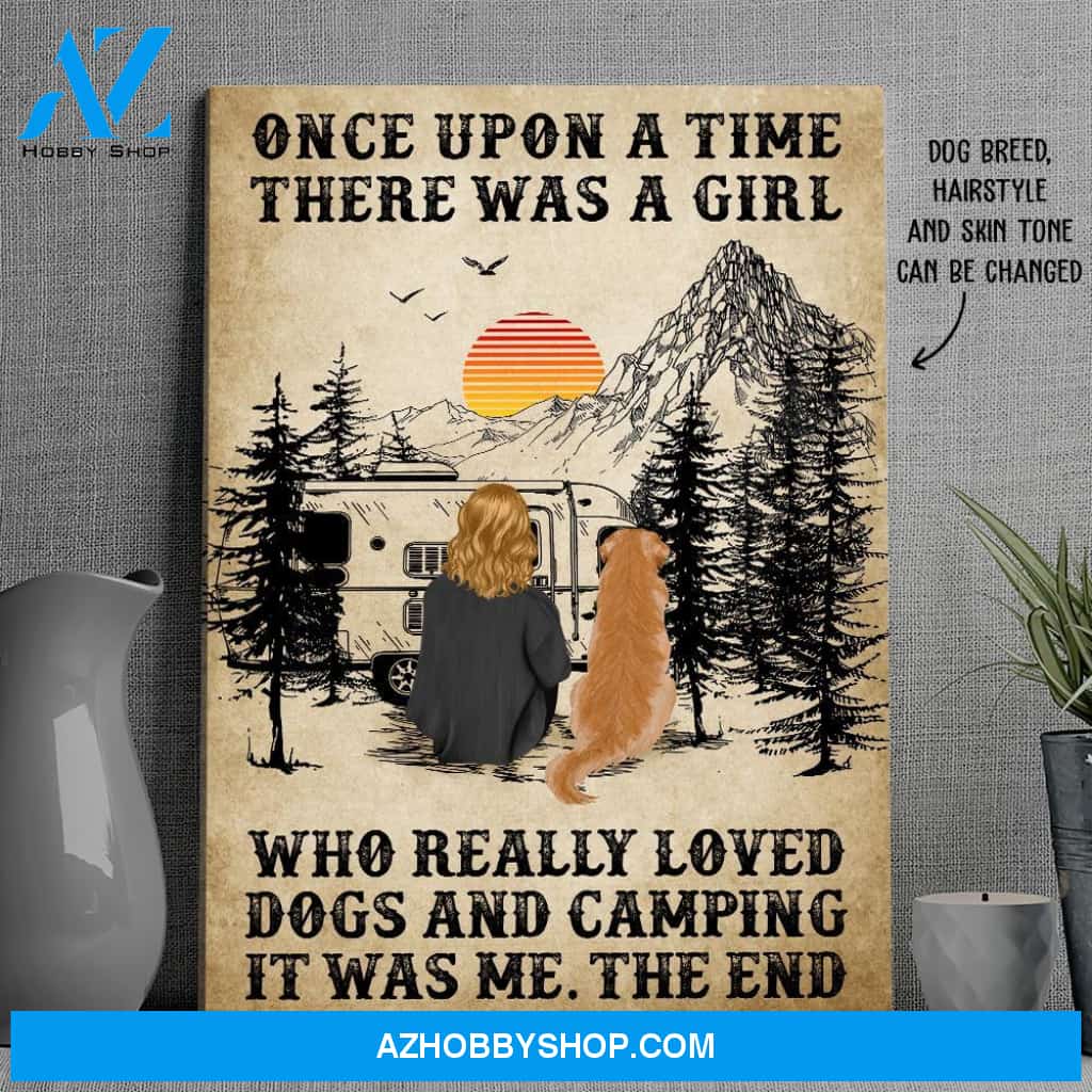 Camping And Dog - Personalized Custom Matte Canvas