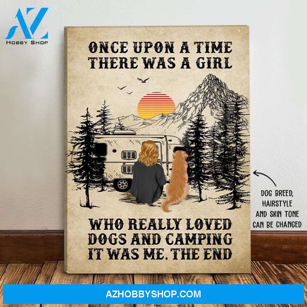 Camping And Dog - Personalized Custom Matte Canvas