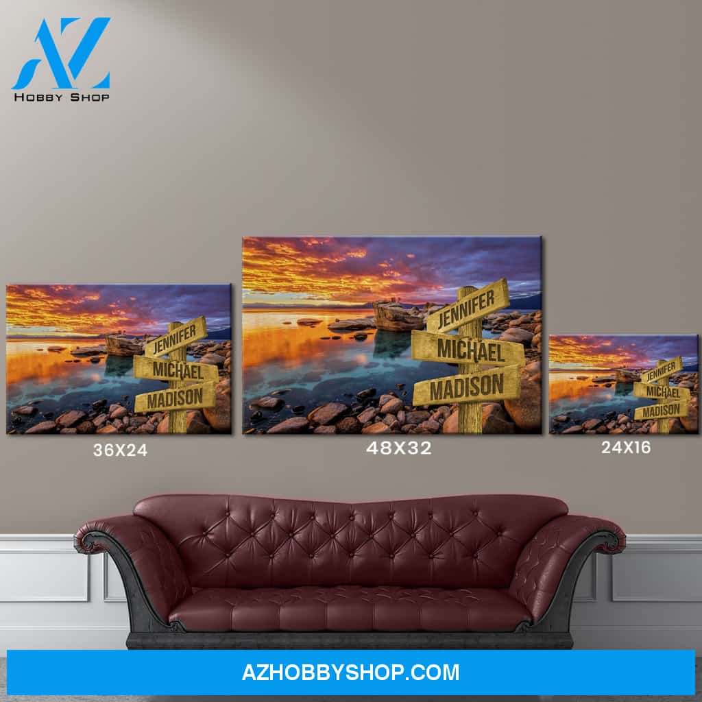 Candy Skies Color Multi-Names Premium Canvas