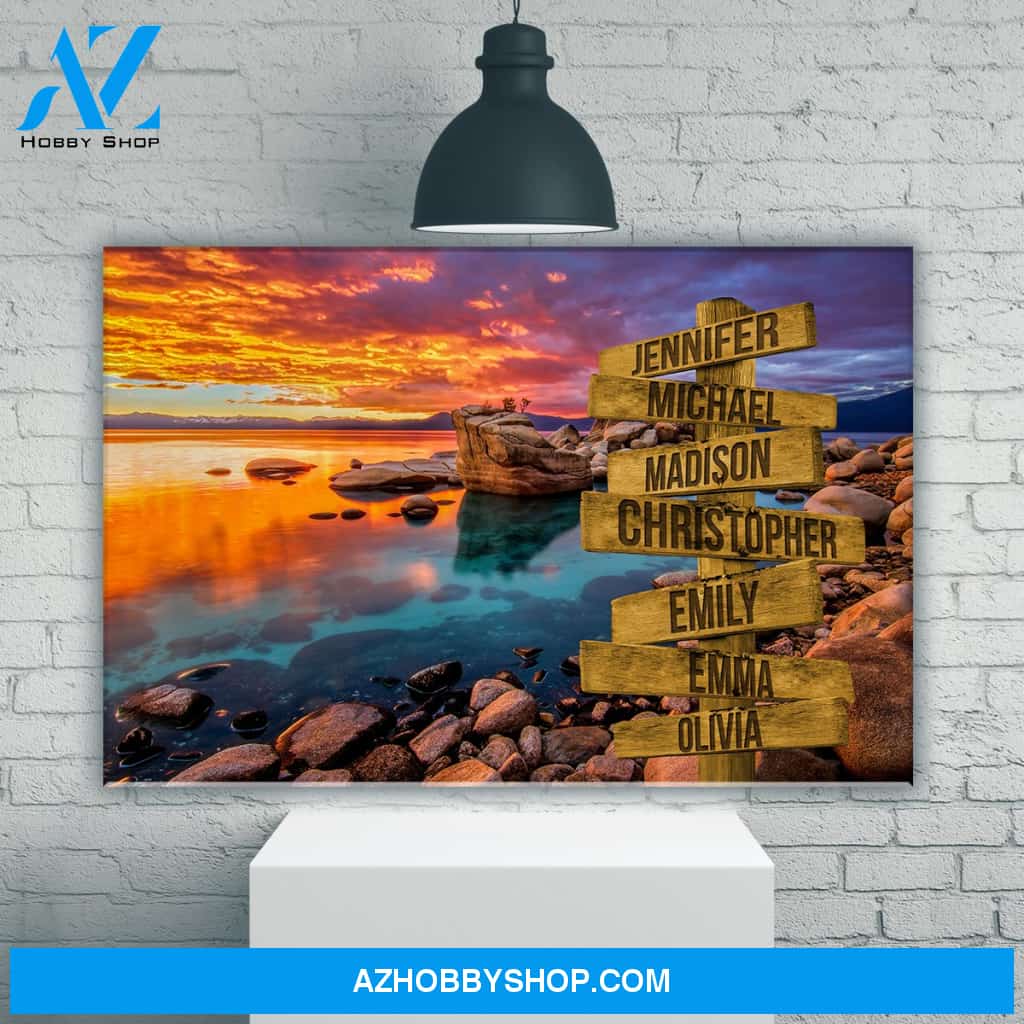 Candy Skies Color Multi-Names Premium Canvas
