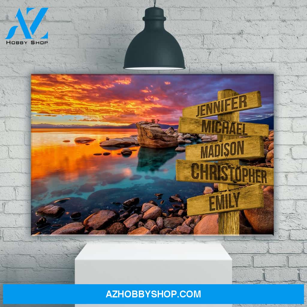Candy Skies Color Multi-Names Premium Canvas