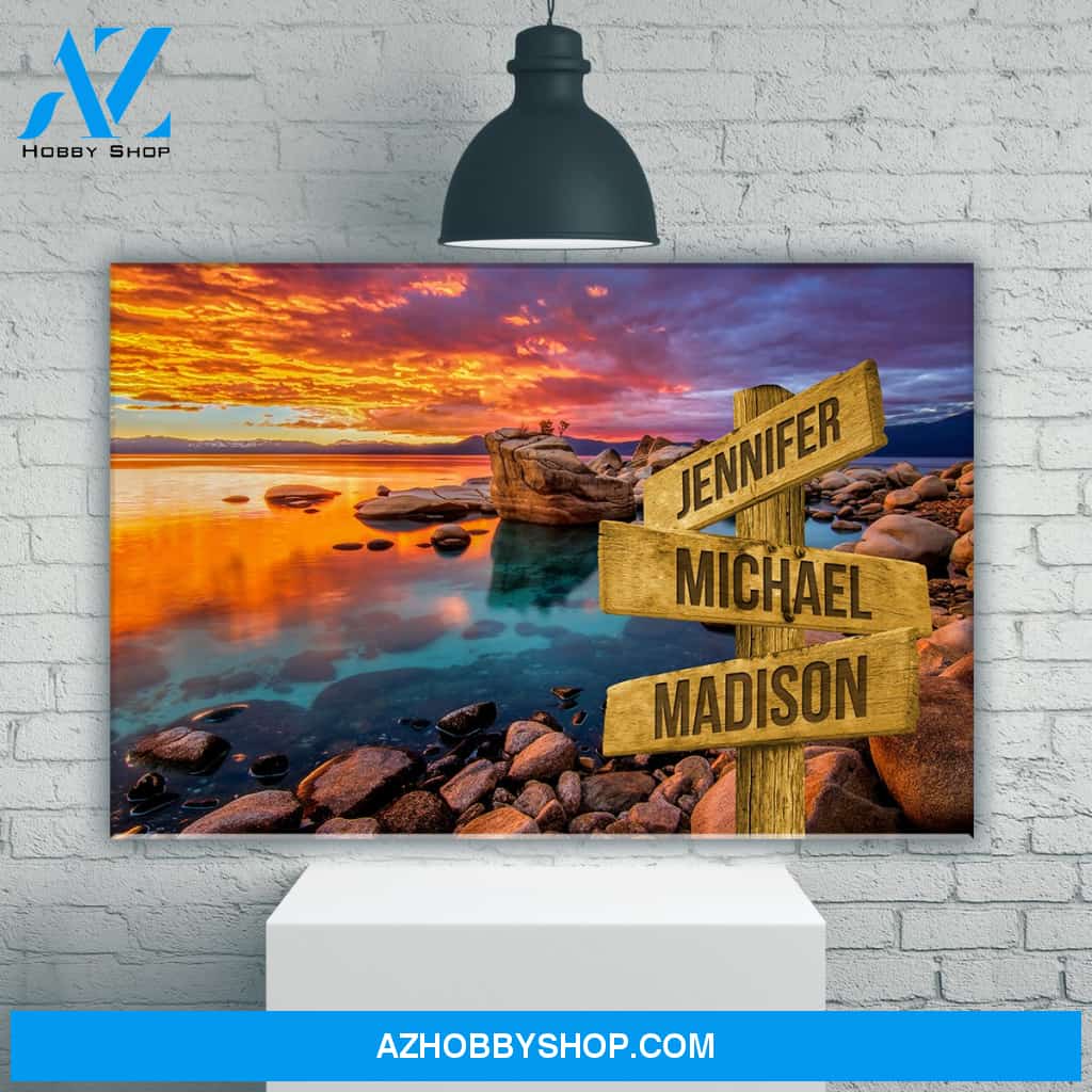 Candy Skies Color Multi-Names Premium Canvas