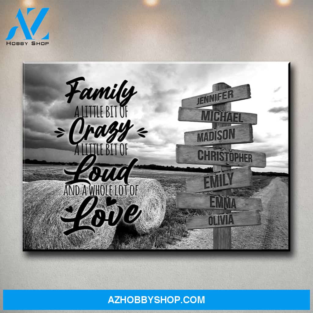 Country Road Saying 2 Multi-Names Premium Canvas