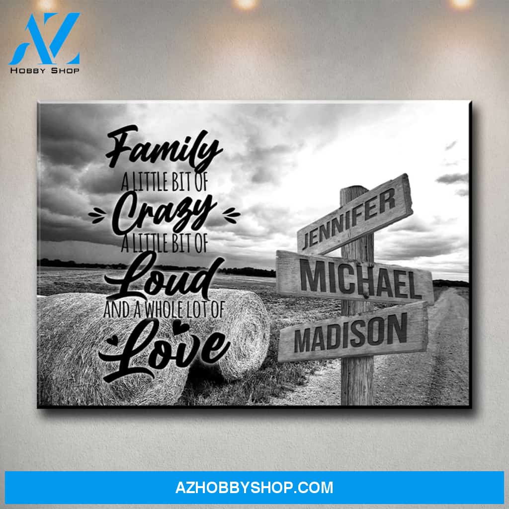 Country Road Saying 2 Multi-Names Premium Canvas