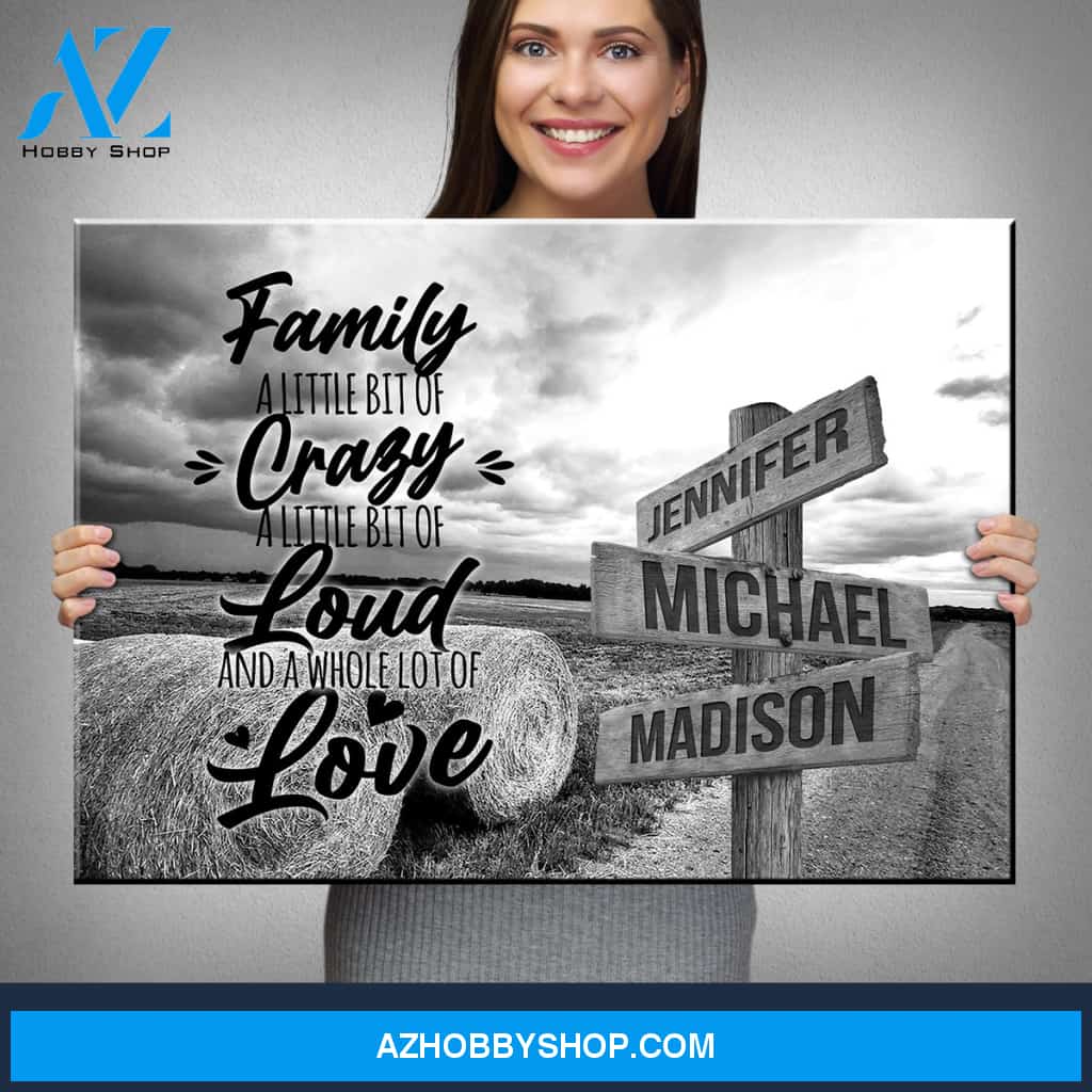 Country Road Saying 2 Multi-Names Premium Canvas