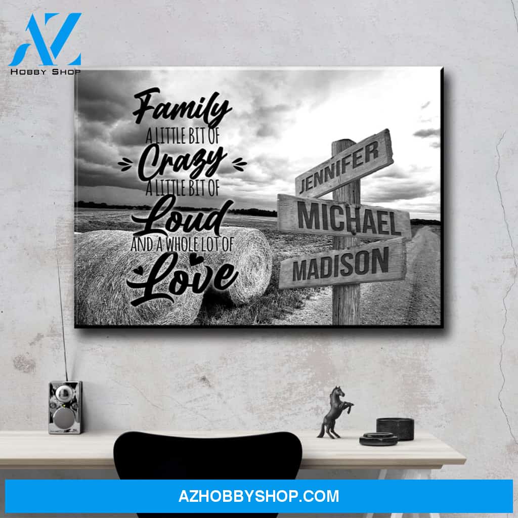 Country Road Saying 2 Multi-Names Premium Canvas