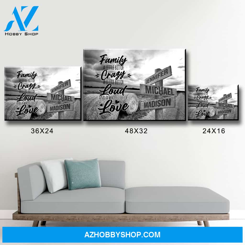 Country Road Saying 2 Multi-Names Premium Canvas