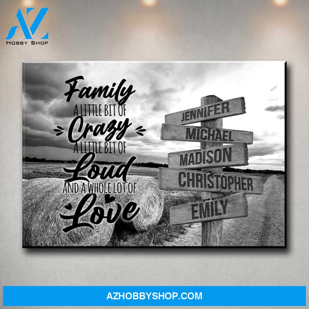 Country Road Saying 2 Multi-Names Premium Canvas