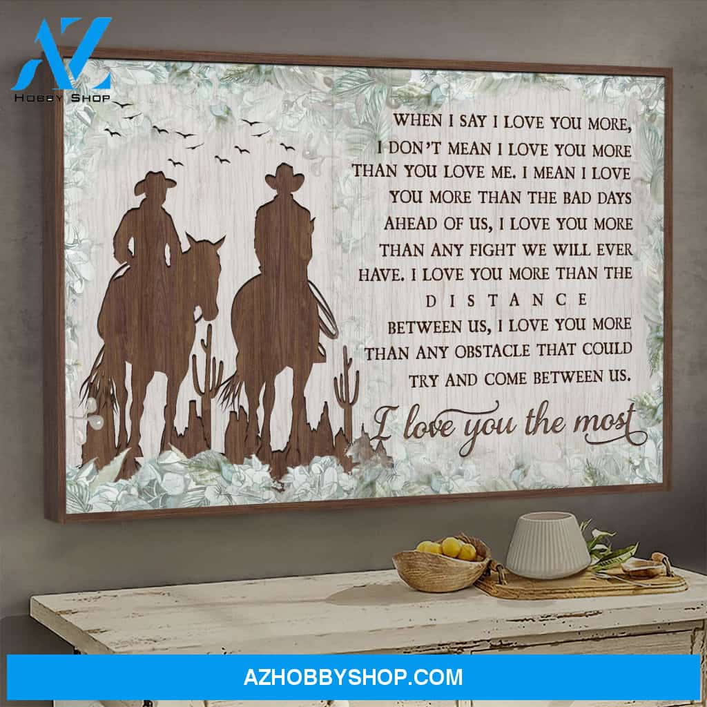 Couple - I love you more than anything - Landscape Canvas Prints - Wall Art