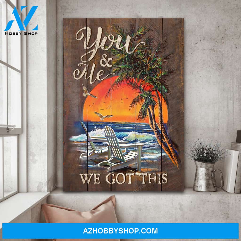 Couple - We got this - Beach Portrait Canvas Prints - Wall Art
