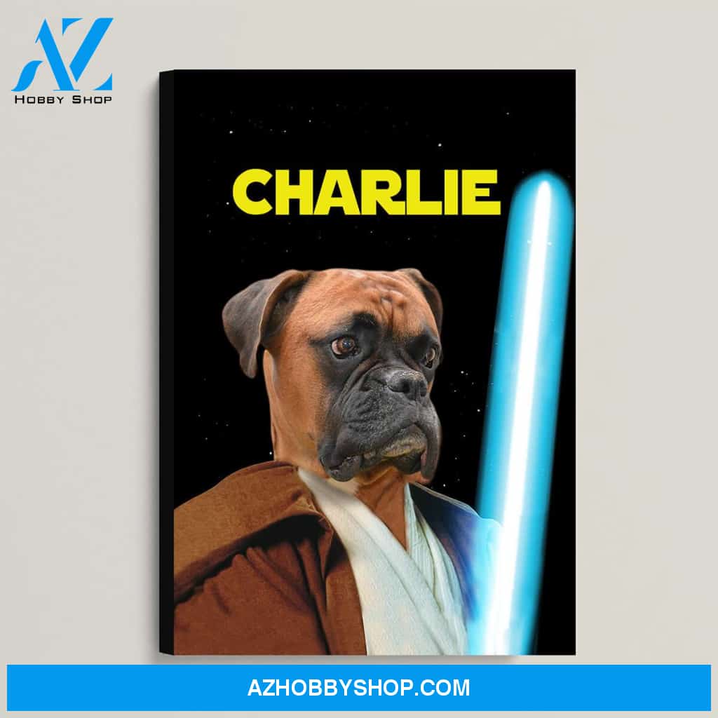 Custom Pet Portrait, The Energy Sword Canvas Prints