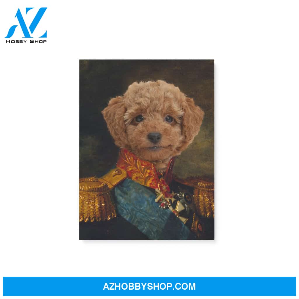 Custom Pet Portrait, The General Canvas Prints