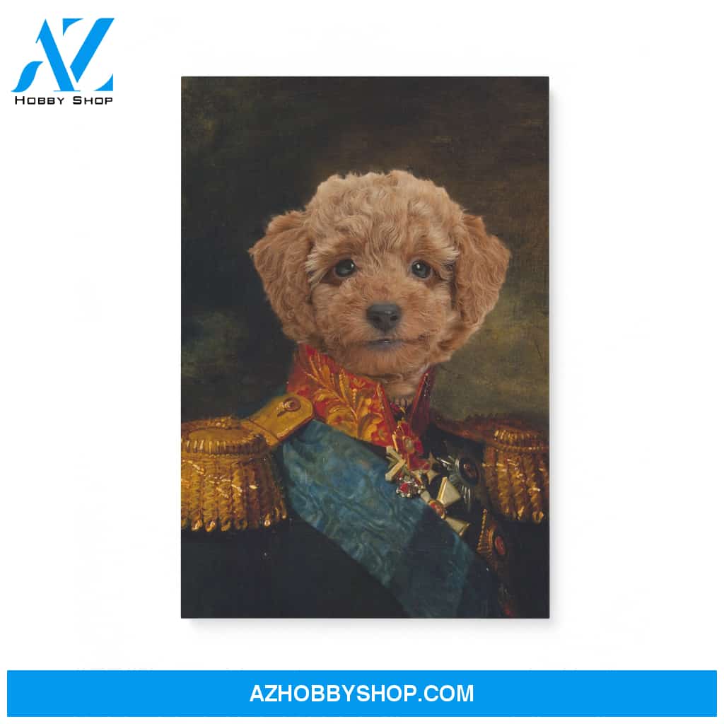 Custom Pet Portrait, The General Canvas Prints