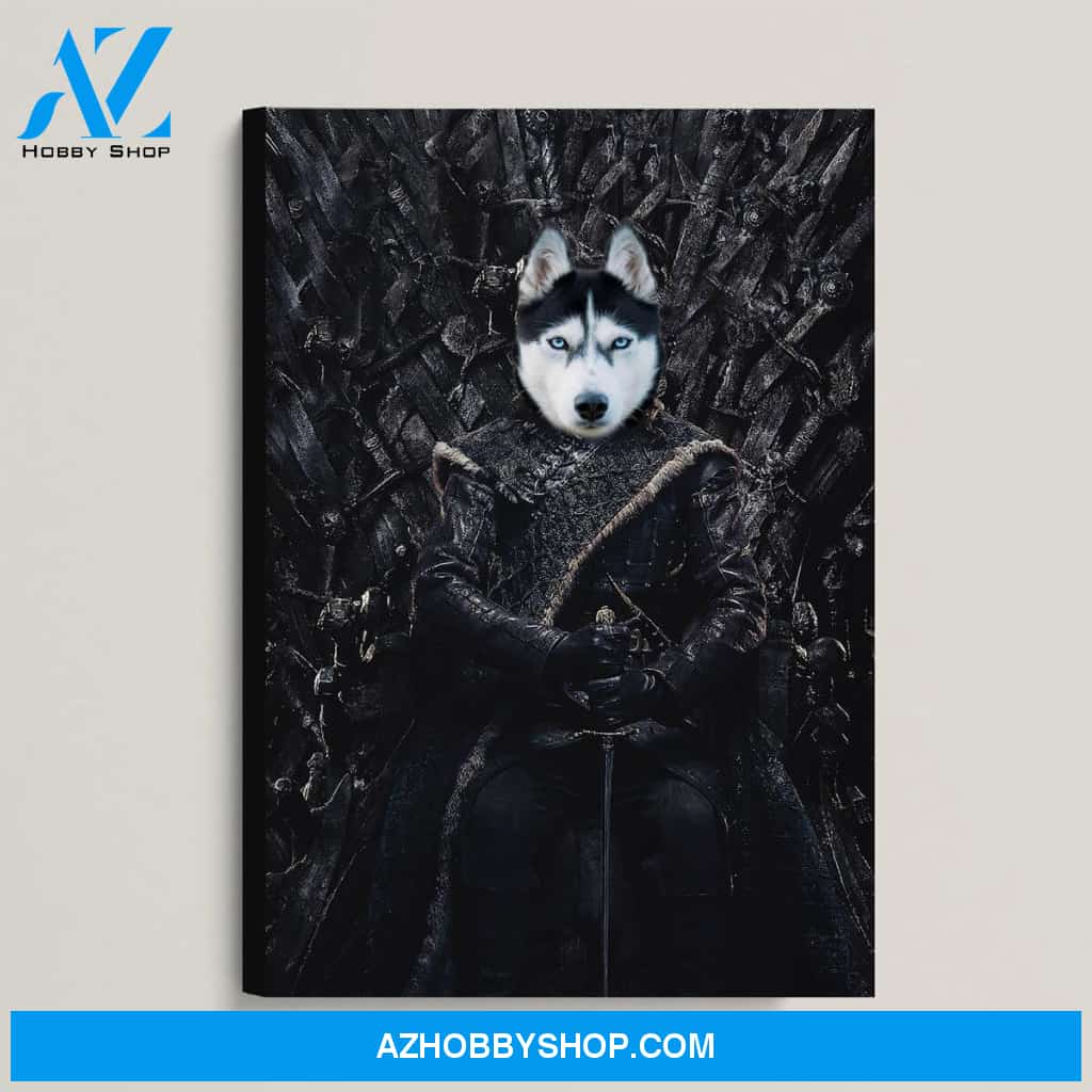 Custom Pet Portrait, The Lone Wolf Canvas Prints