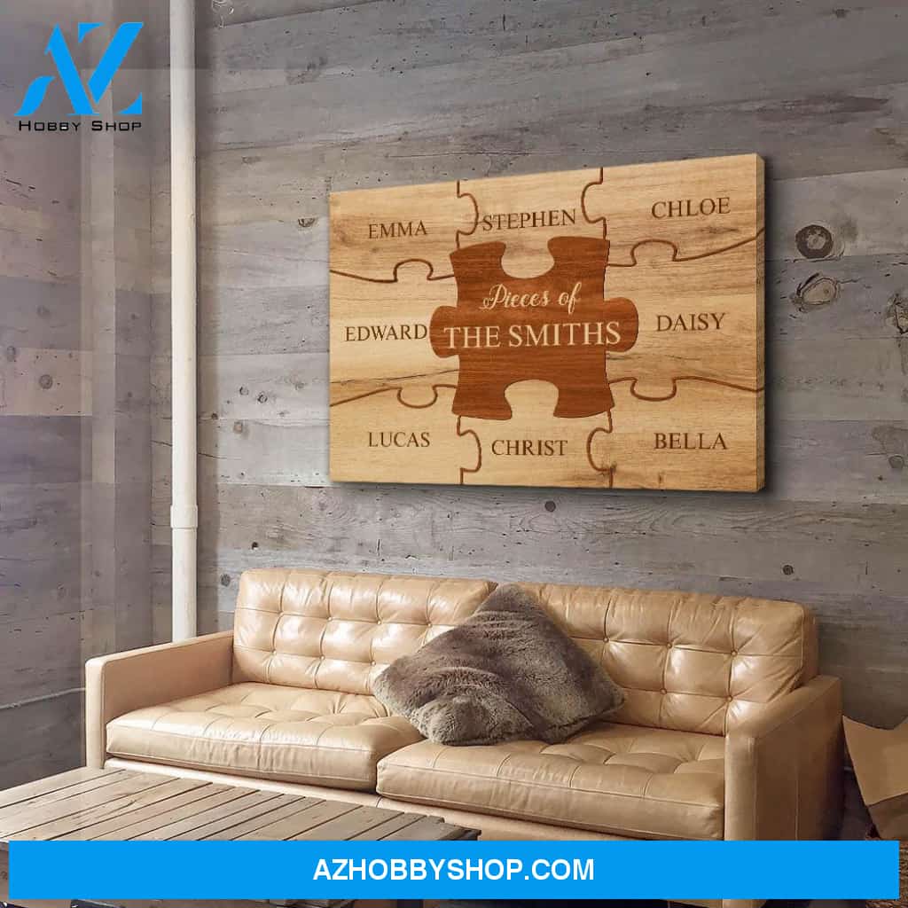 Family Pieces - Personalized Custom Name Canvas