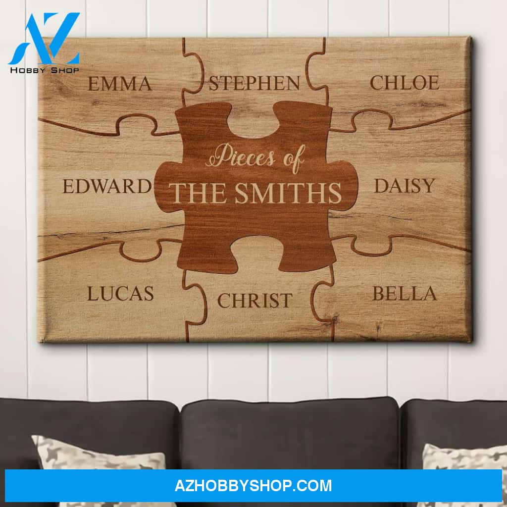 Family Pieces - Personalized Custom Name Canvas