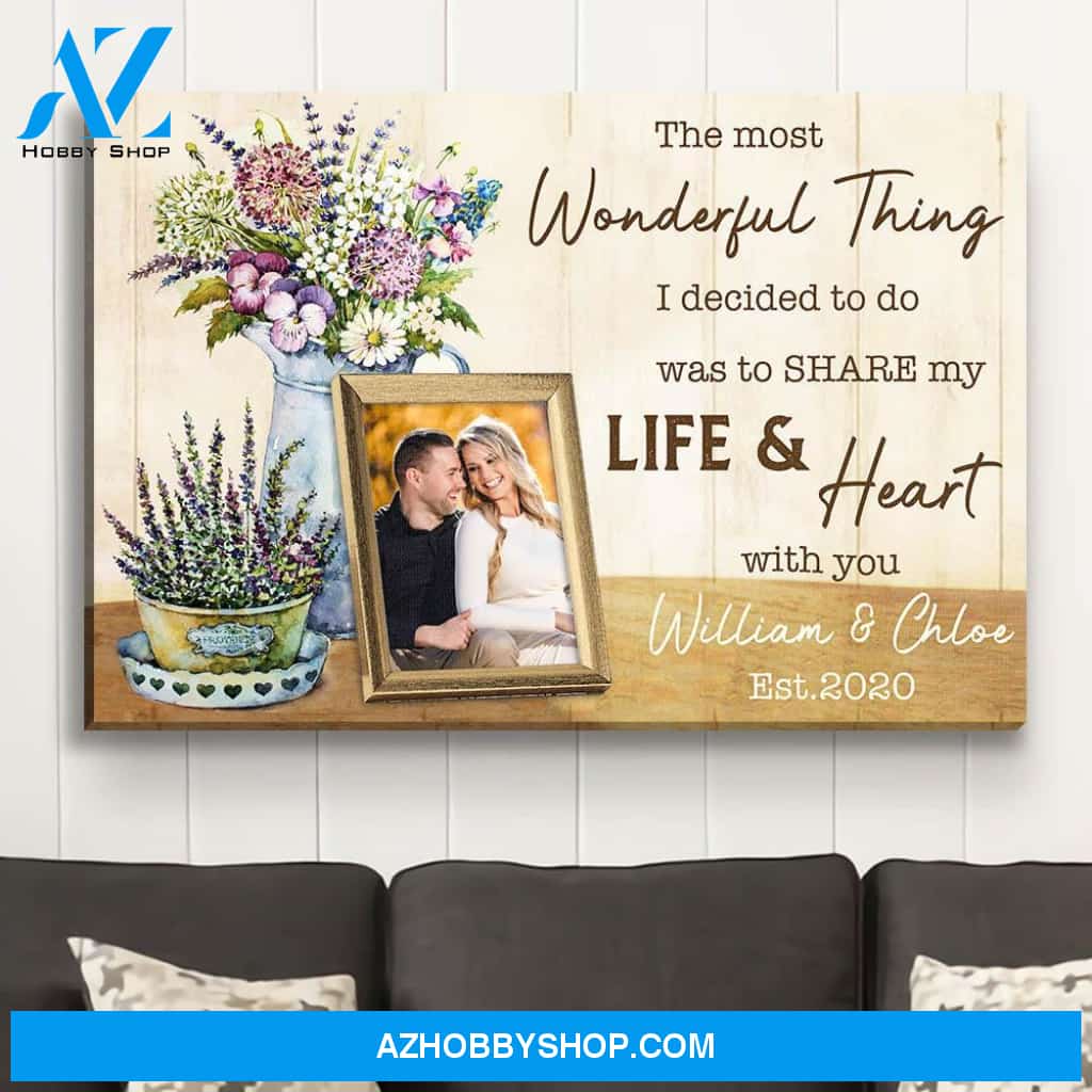Flower Jar - Personalized Custom Photo Canvas