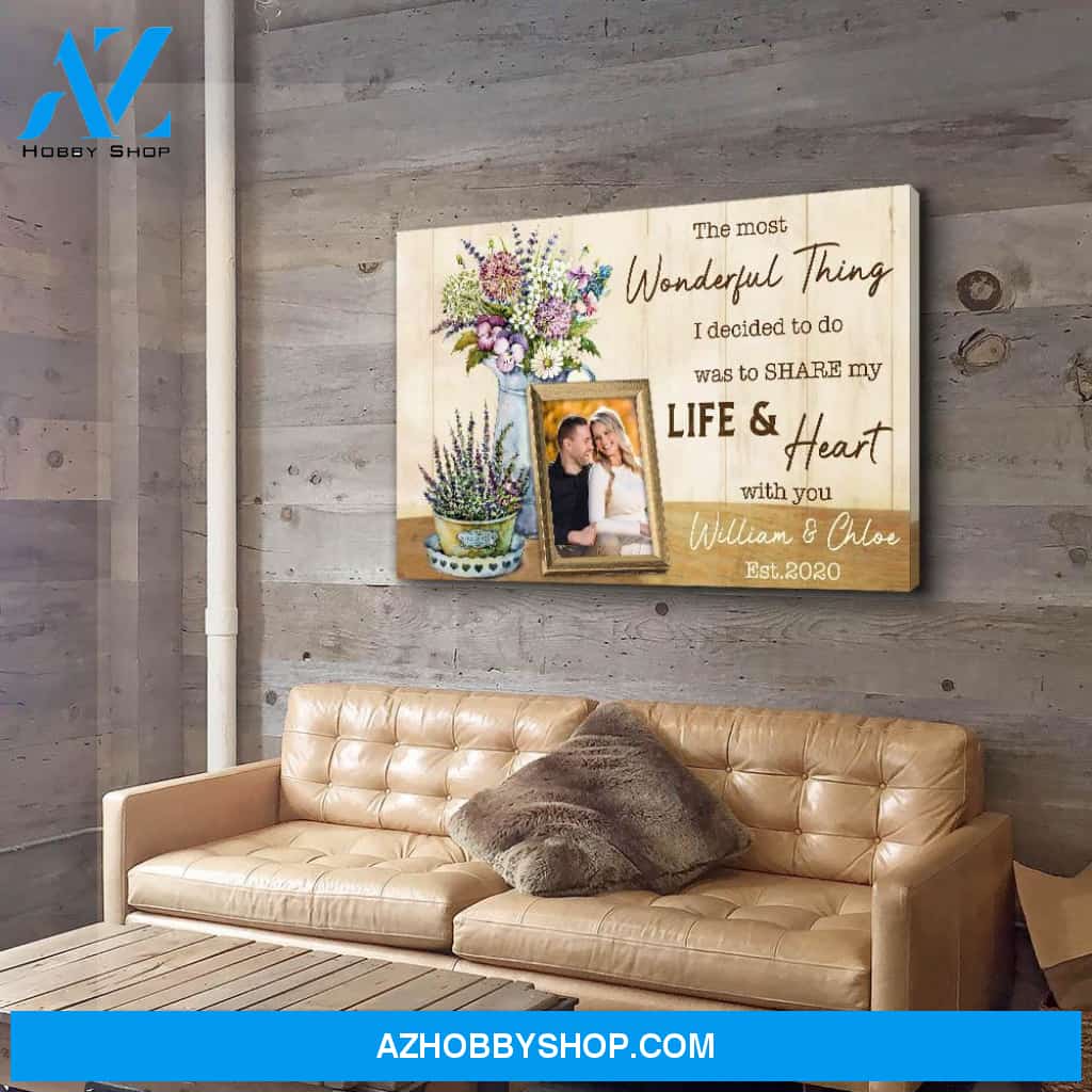 Flower Jar - Personalized Custom Photo Canvas