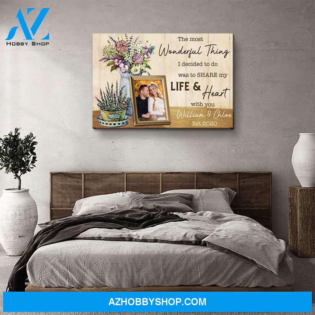 Flower Jar - Personalized Custom Photo Canvas