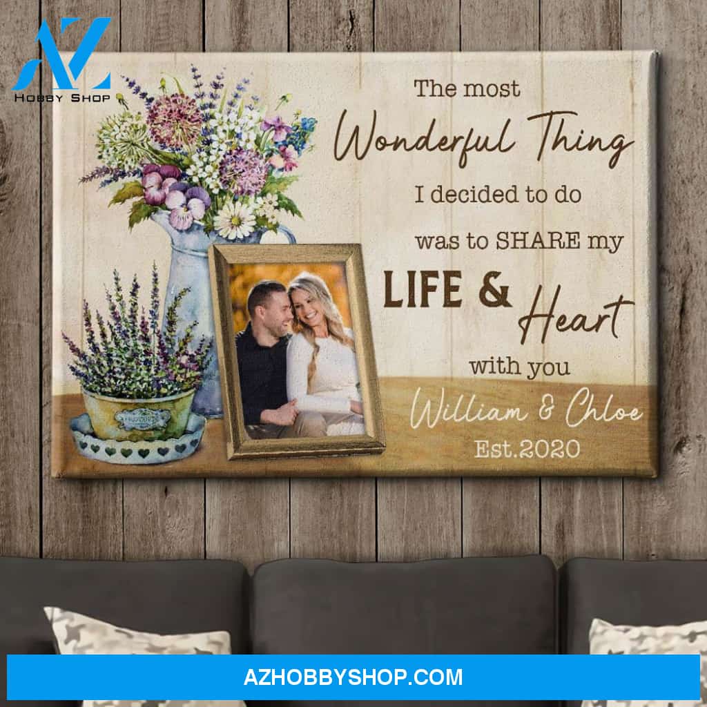 Flower Jar - Personalized Custom Photo Canvas
