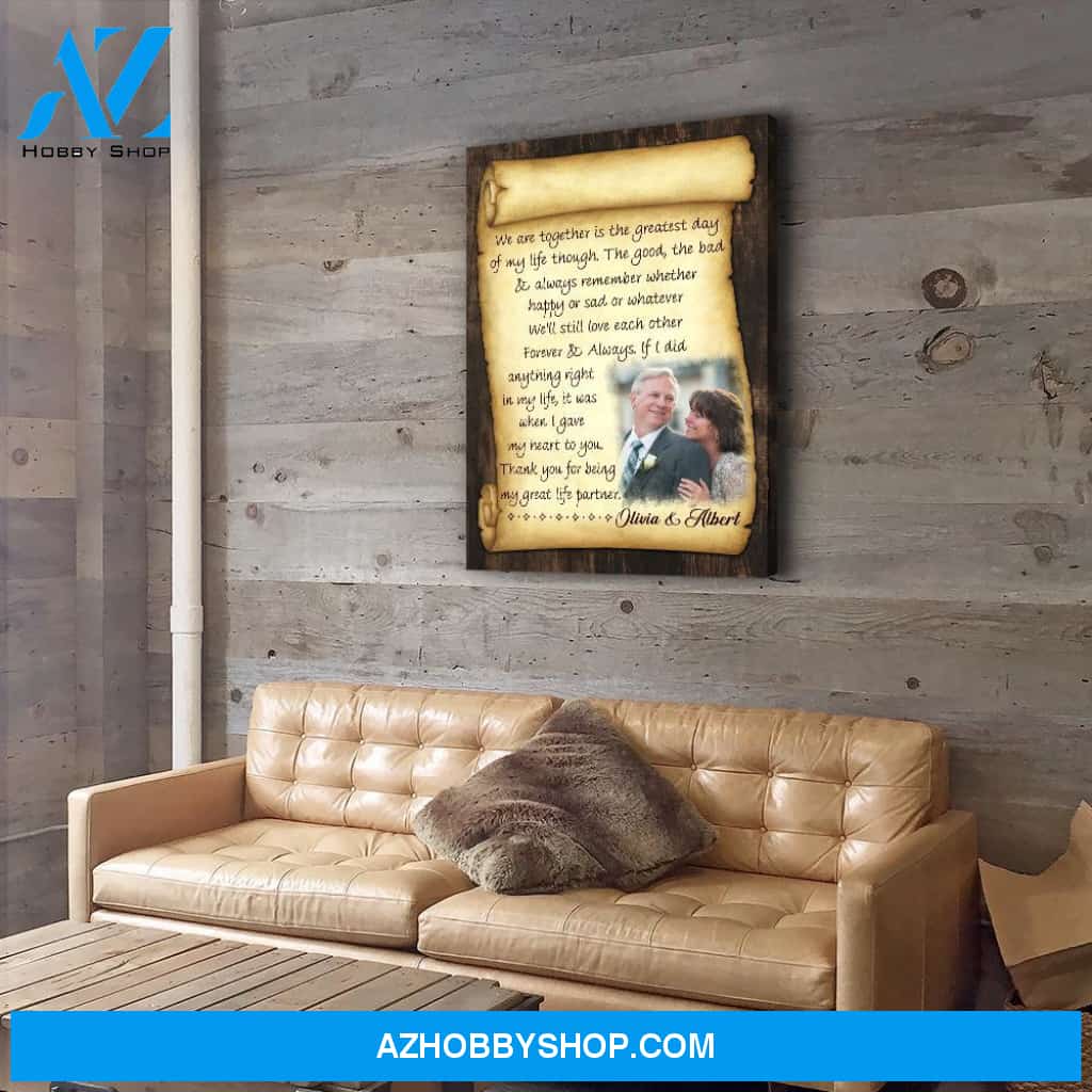 Greatest Day Of My Life - Personalized Custom Photo Canvas