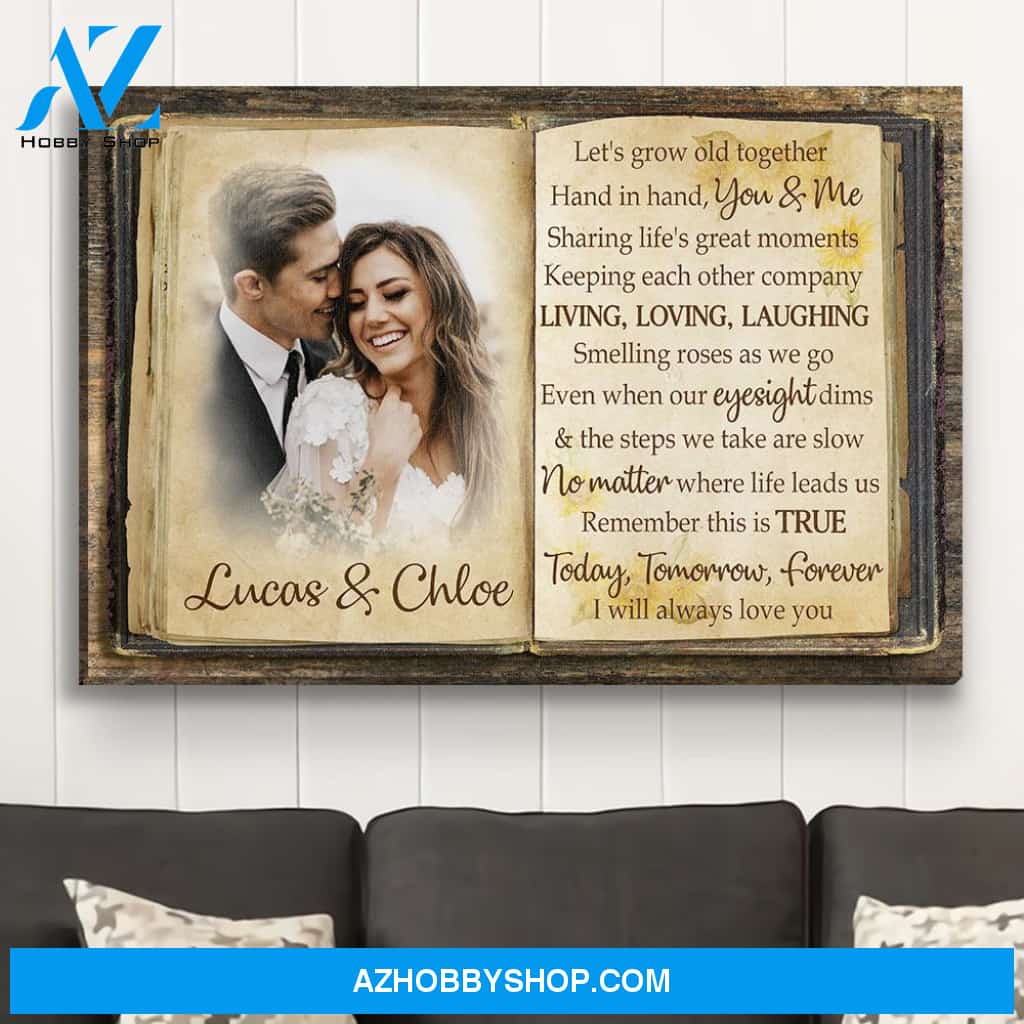 Grow Old Together - Personalized Custom Photo Canvas