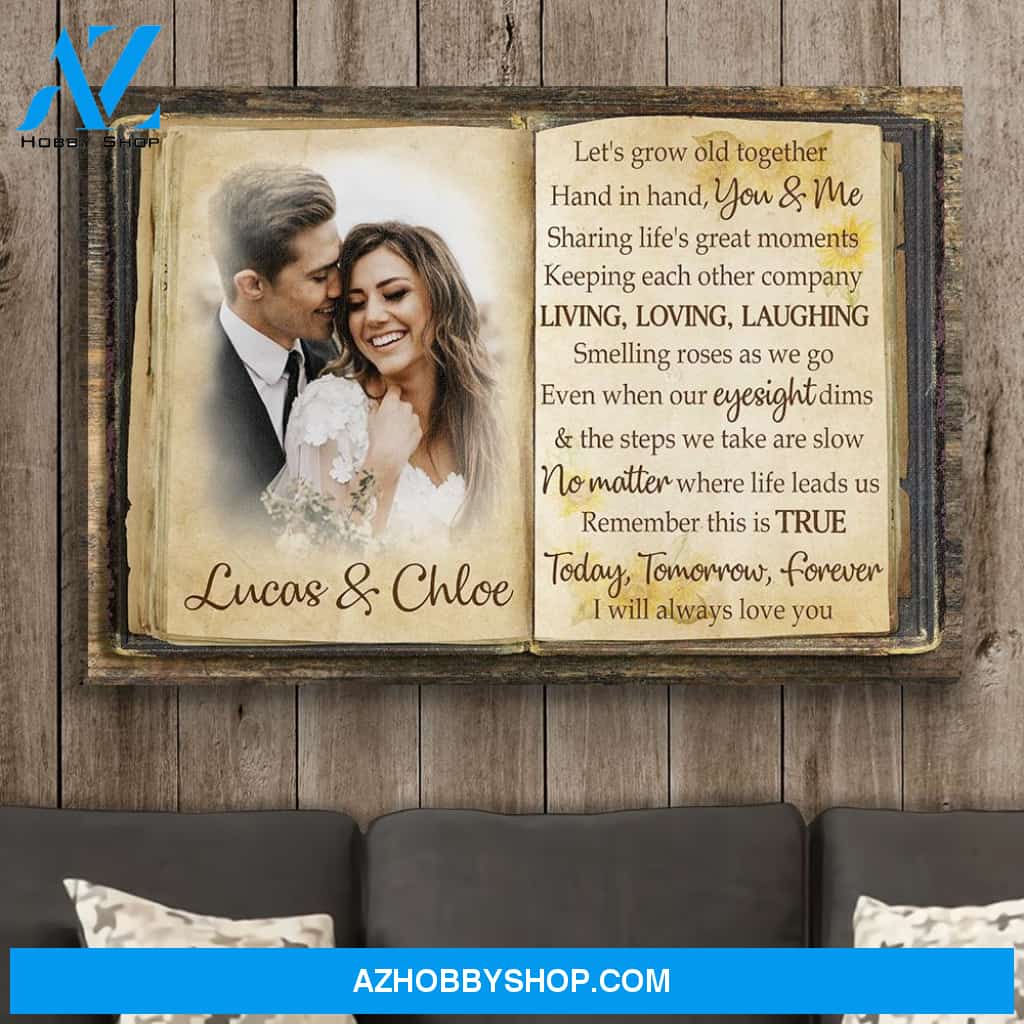 Grow Old Together - Personalized Custom Photo Canvas