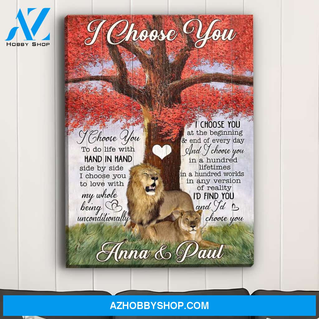 Hand In Hand - Personalized Custom Name Canvas