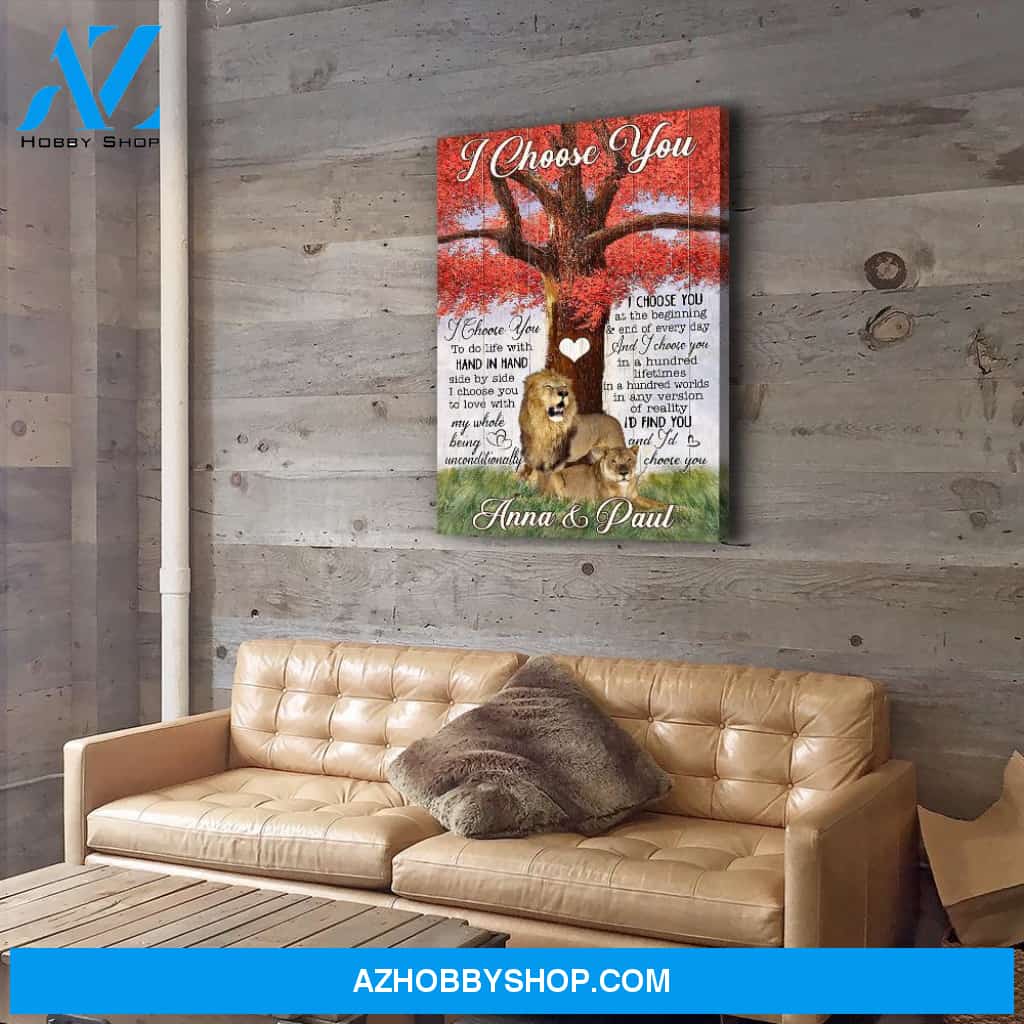 Hand In Hand - Personalized Custom Name Canvas