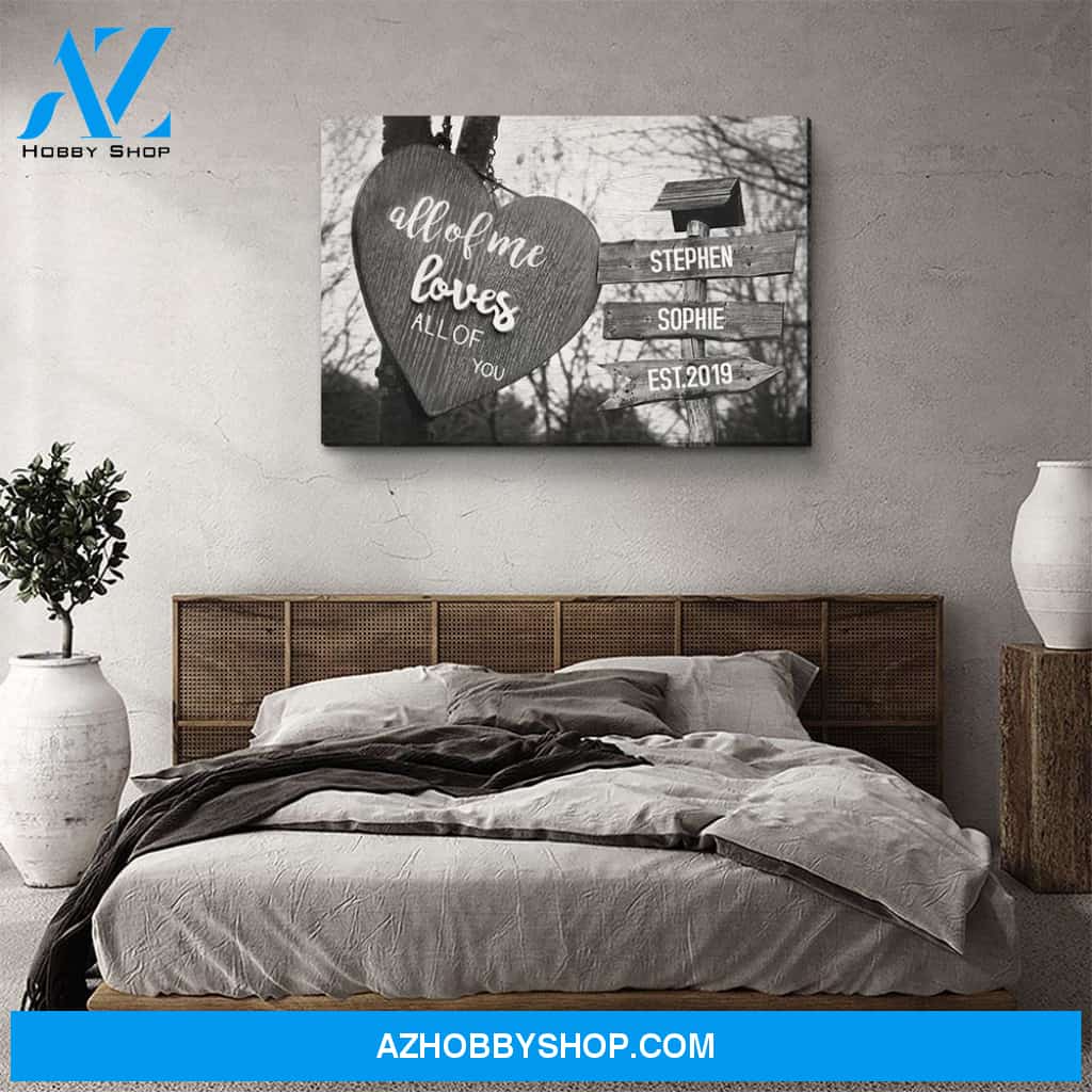 Heart Shape - Personalized Custom Name Canvas