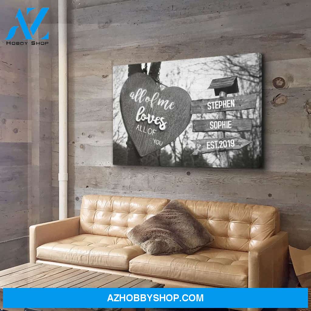 Heart Shape - Personalized Custom Name Canvas