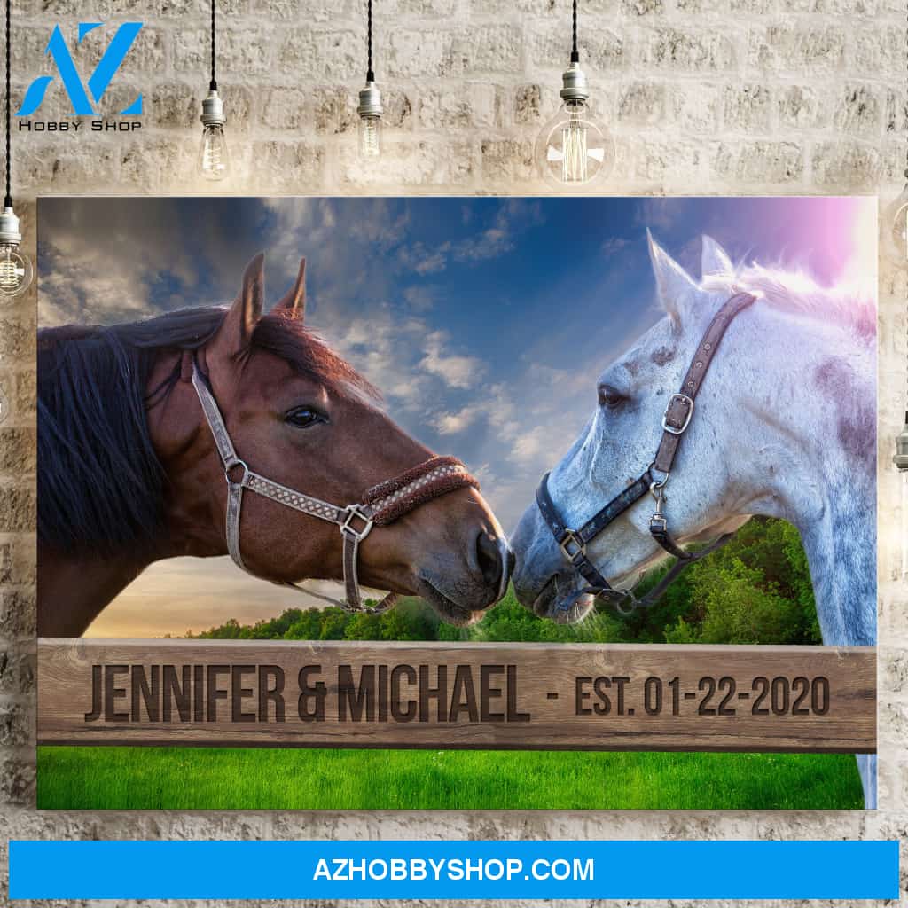 Horse Fence Names Premium Canvas