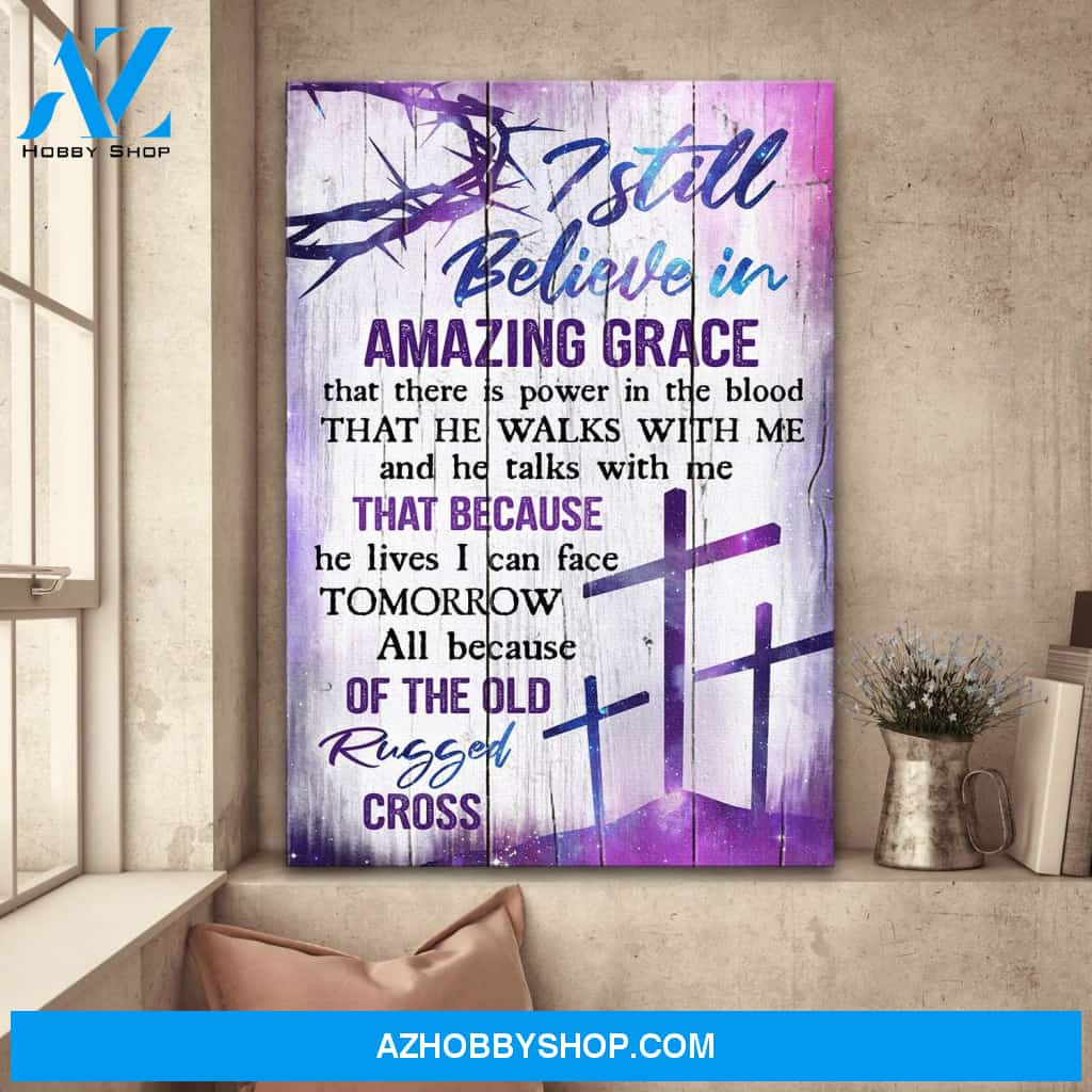 Jesus - The beautiful galaxy - I still believe in amazing grace - Portrait Canvas Prints - Wall Art