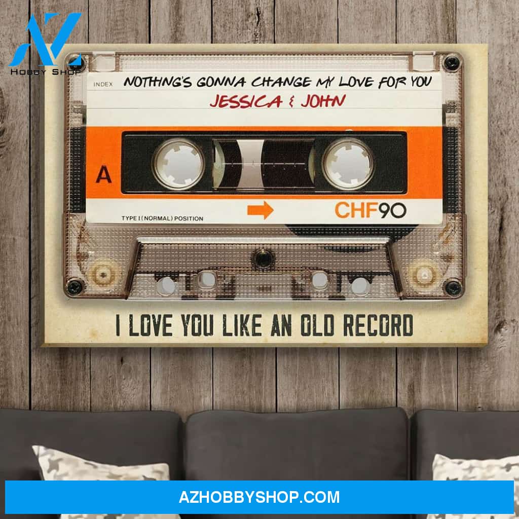 Like An Old Record - Personalized Custom Name Canvas