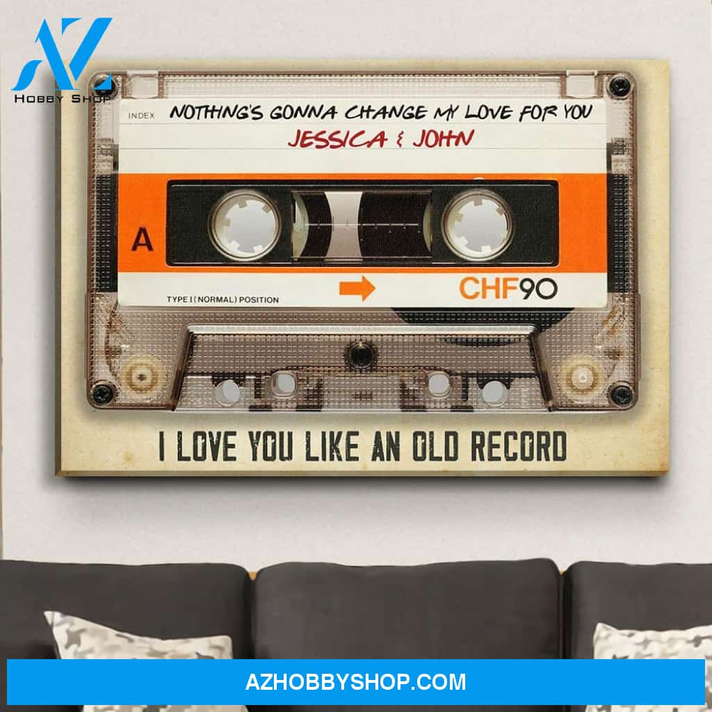 Like An Old Record - Personalized Custom Name Canvas