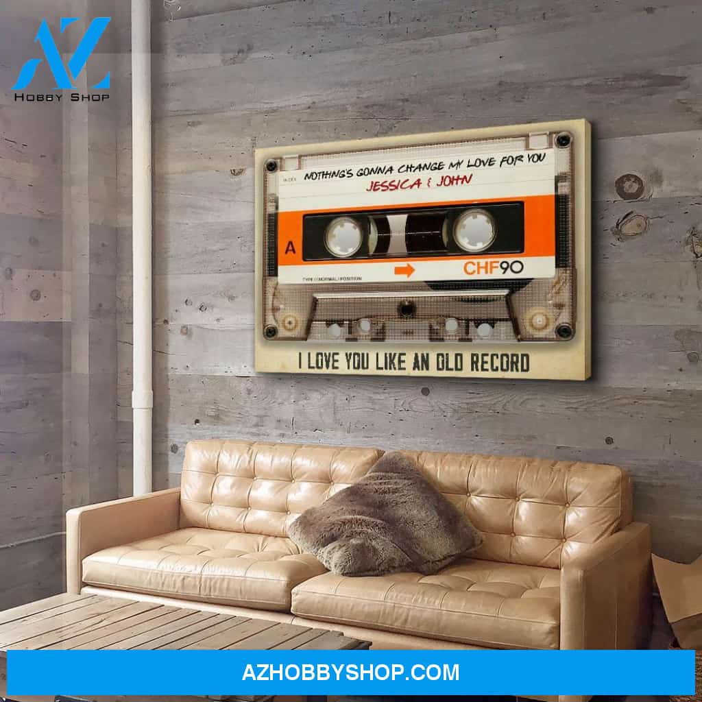 Like An Old Record - Personalized Custom Name Canvas