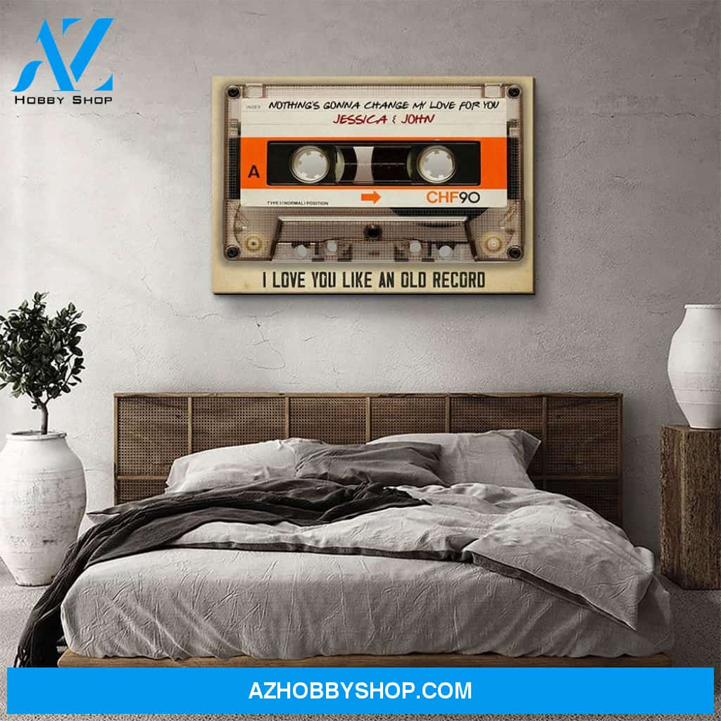 Like An Old Record - Personalized Custom Name Canvas