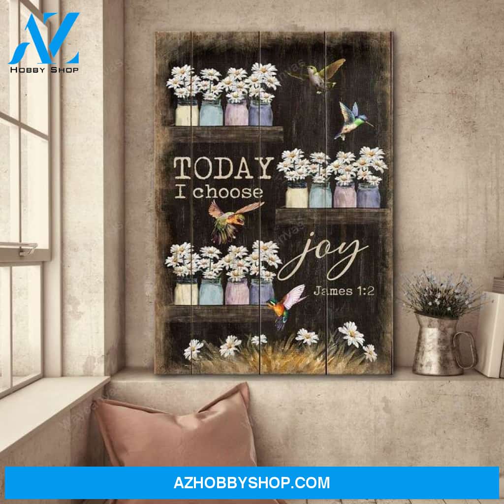 Little Daisy - Today I choose joy - Jesus Portrait Canvas Prints - Wall Art