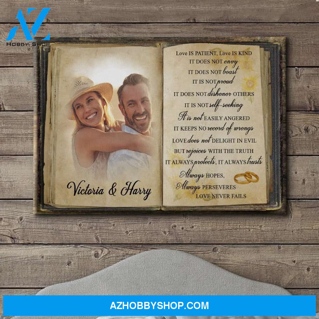 Love Is Patient - Personalized Custom Photo Canvas