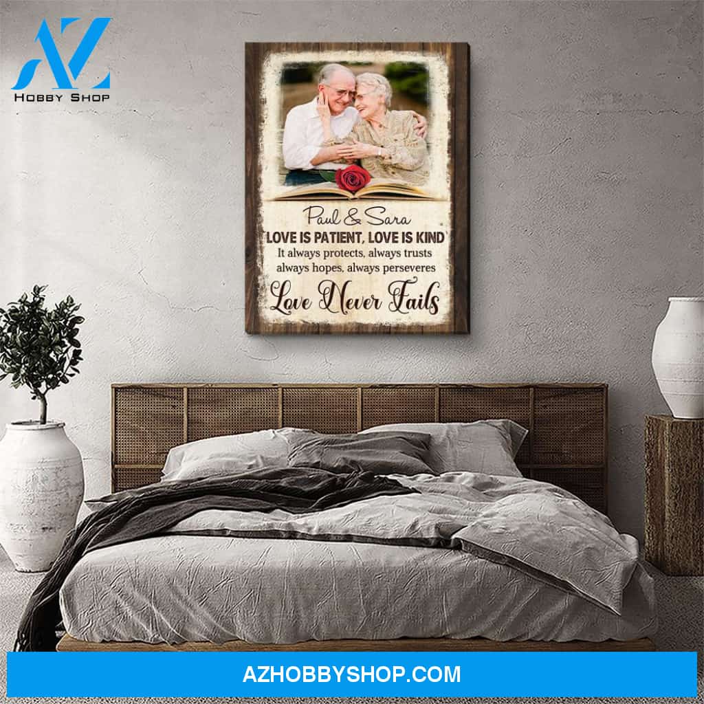Love Never Fails - Personalized Custom Photo Canvas