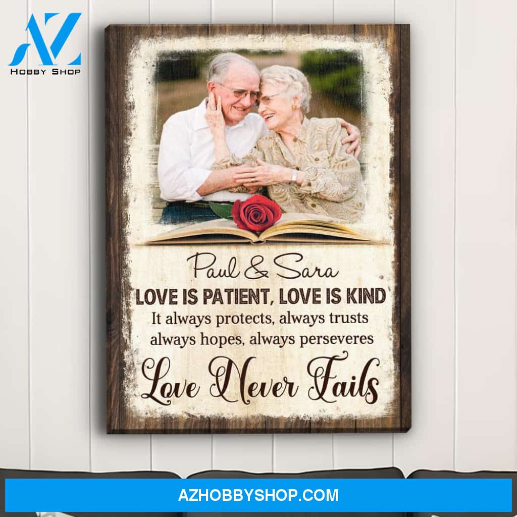 Love Never Fails - Personalized Custom Photo Canvas