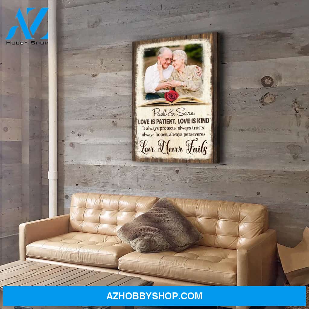 Love Never Fails - Personalized Custom Photo Canvas